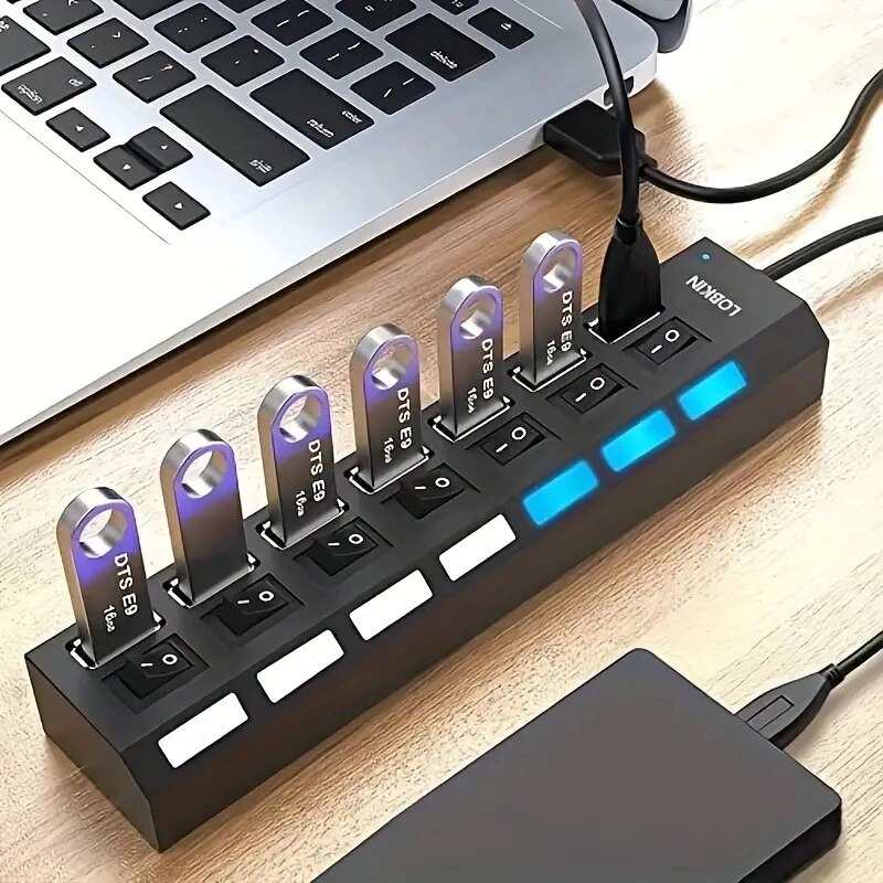 Laptop Accessories Hub - Yüksek Hızlı 4/7 Bağlantı Noktaları USB