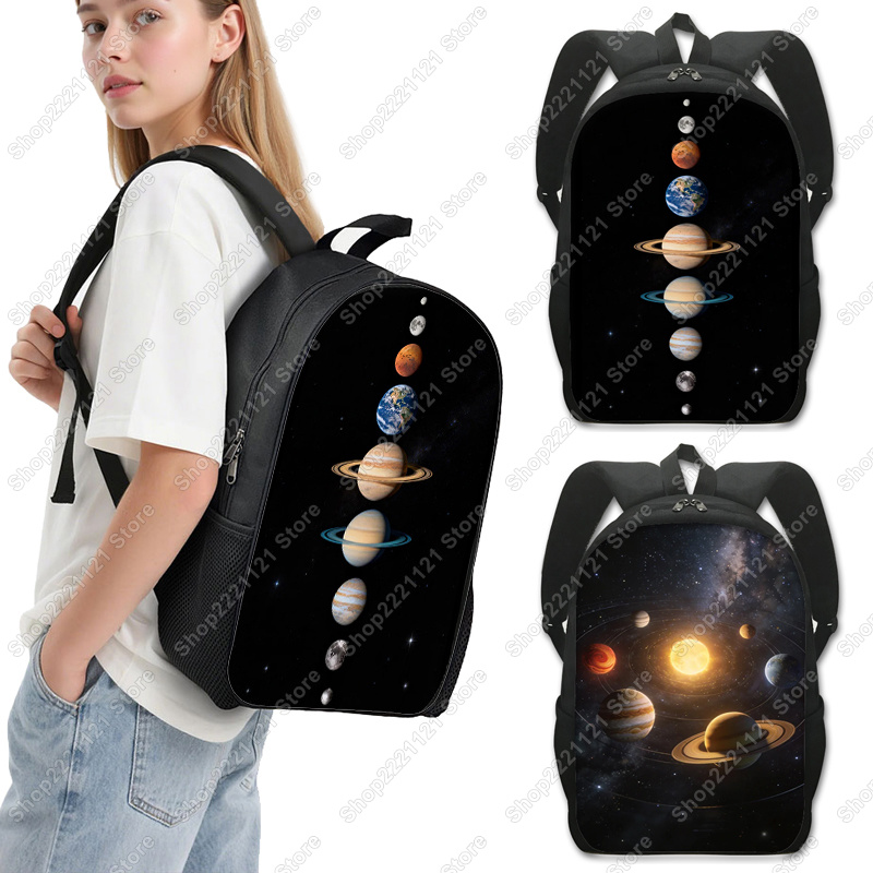 Laptop Accessories Women - Güneş Sisteminin Gezegenleri Grafik Baskılı Sırt