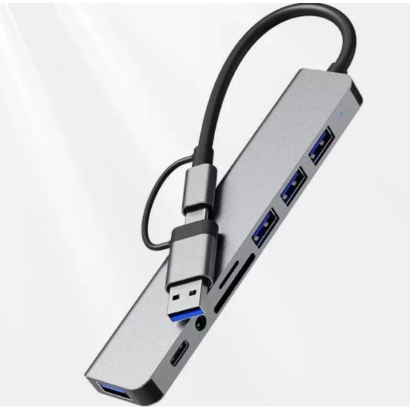 Laptop Accessories Hub - Çift Başlı Tip-C 8'i 1 Arada
