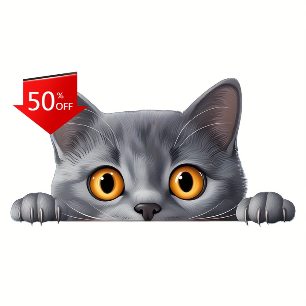 Laptop Unique Accessories - Küçük Gri Kedi Sevimli Araba Dizüstü