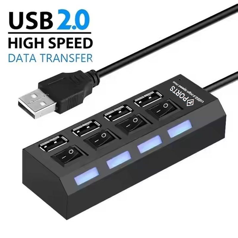 Laptop Accessories Hub - 4-Ports USB 2.0 Hub Uzatma Ayırıcı,
