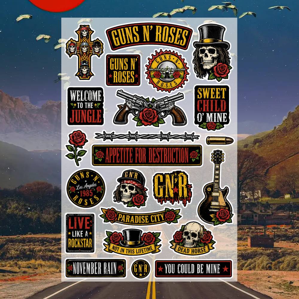 Laptop Accessories Wallpaper - G-uns N R-oses Çıkartmalar Moto Etiket