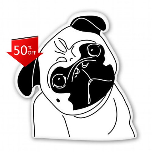 Laptop Unique Accessories - Pug Face Benzersiz Karavan Tekne Duvarları