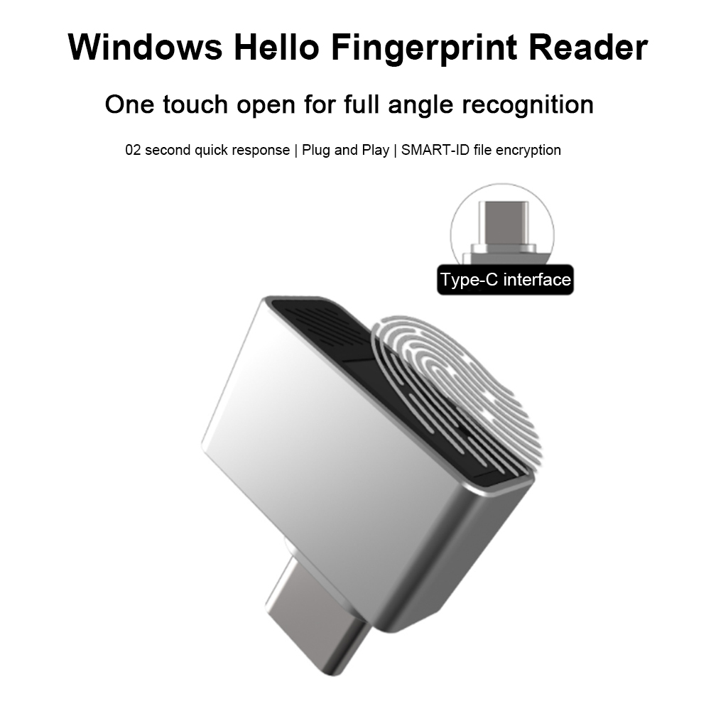 Fingerprint Reader Usb - Tip-C Biyometrik Tarayıcı Şifresiz Biyometrik Tarayıcı