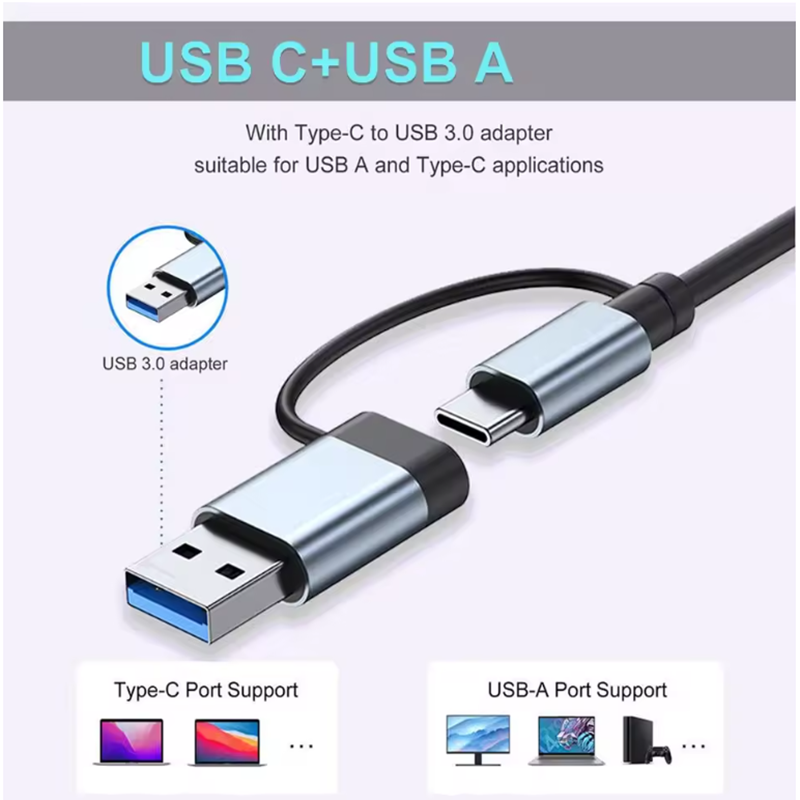 7 Portlu USB A C Hub Çoklayıcı - Laptop Accessories Hub incelemesi ve fiyatı