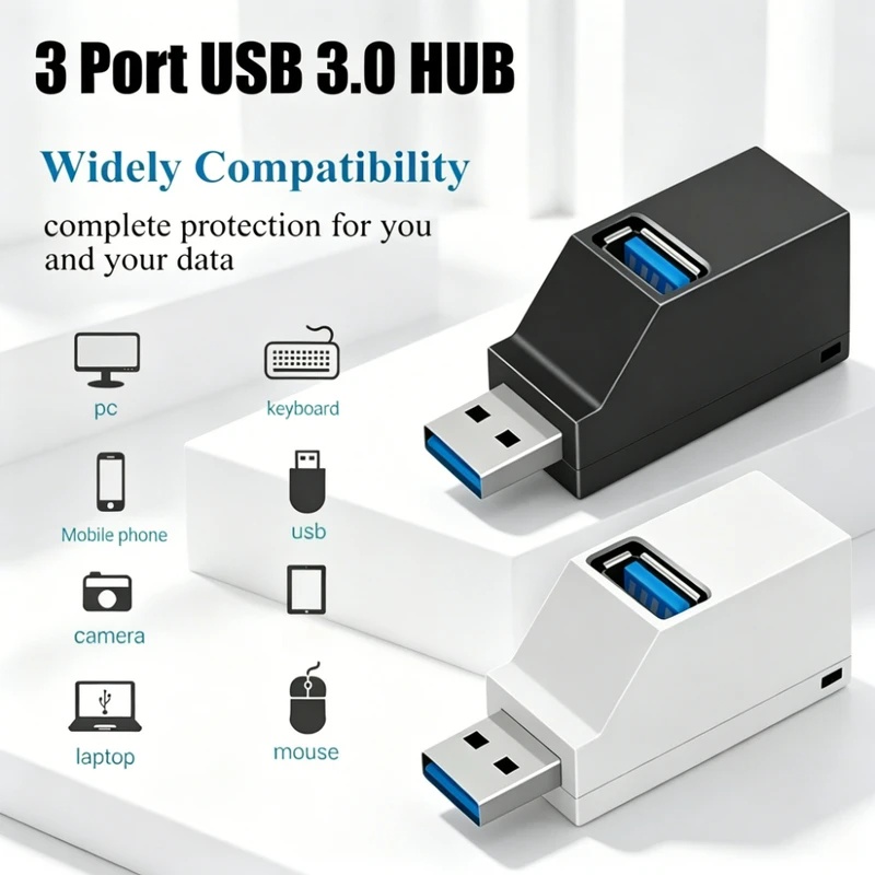 USB 3.0 2.0 Döndürülebilir 3 B - Laptop Accessories Hub incelemesi ve fiyatı