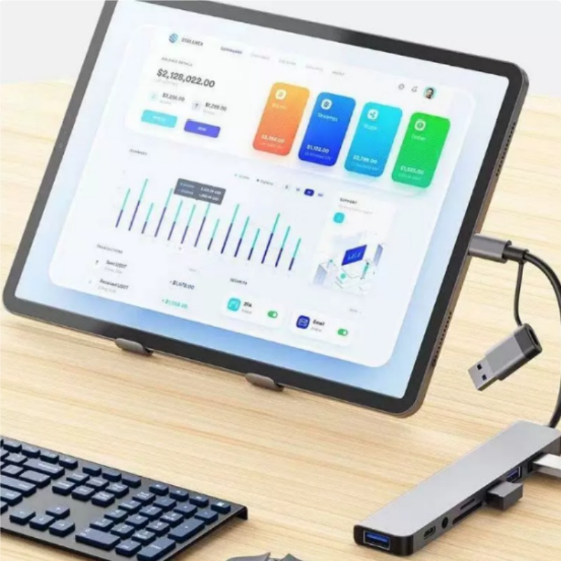 Çift Başlı Tip-C 8'i 1 Arada Ç - Laptop Accessories Hub incelemesi ve fiyatı