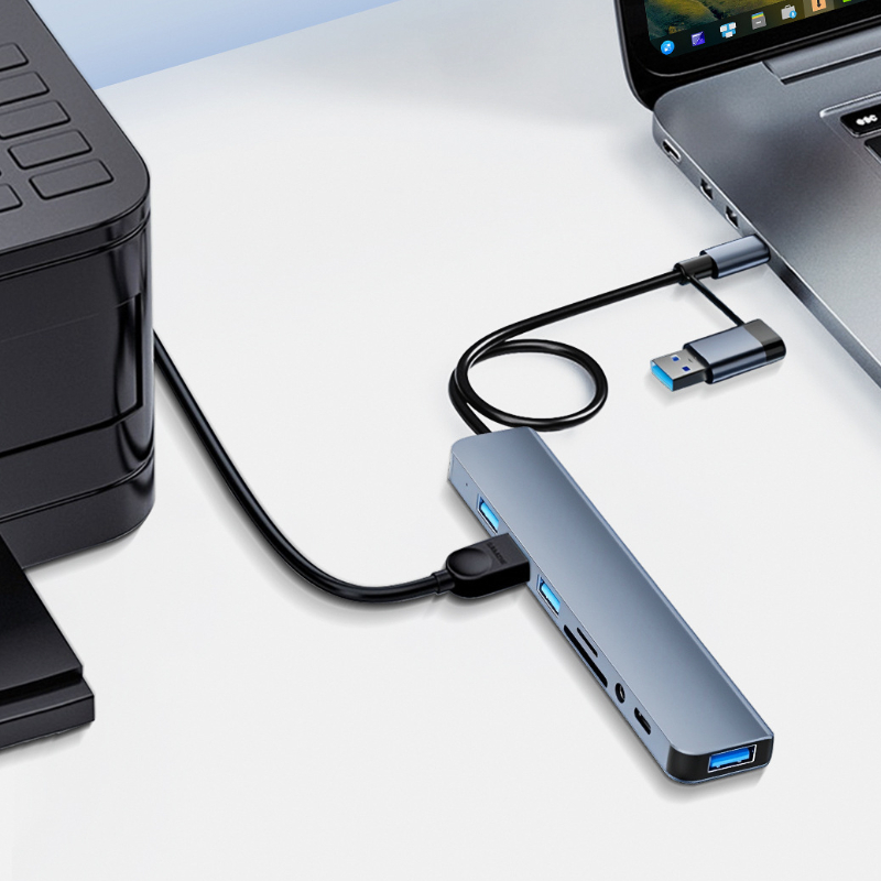 8 girişli 2 çıkışlı USB C Spli - Laptop Accessories Hub incelemesi ve fiyatı