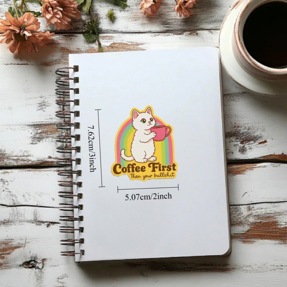Eğlenceli kahve kedi çıkartmal - Laptop Unique Accessories incelemesi ve fiyatı