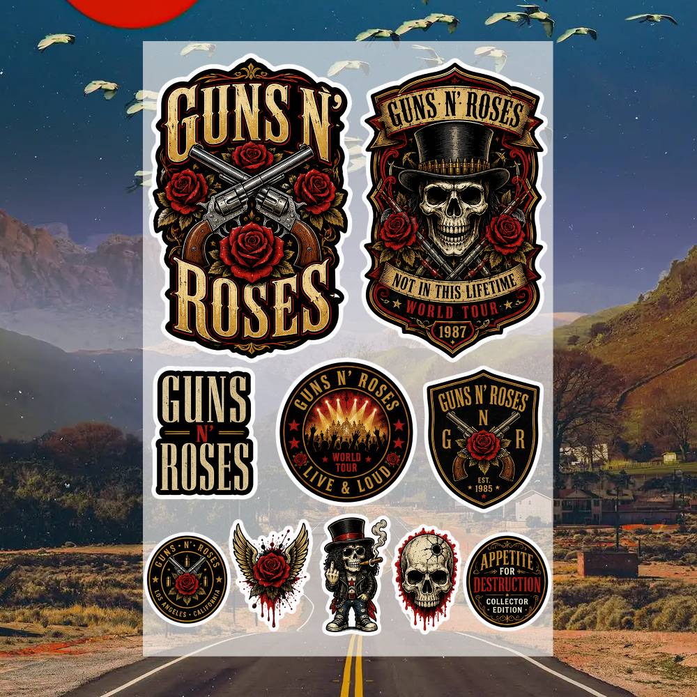 G-uns N R-oses Çıkartmalar Mot - Laptop Accessories Wallpaper incelemesi ve fiyatı