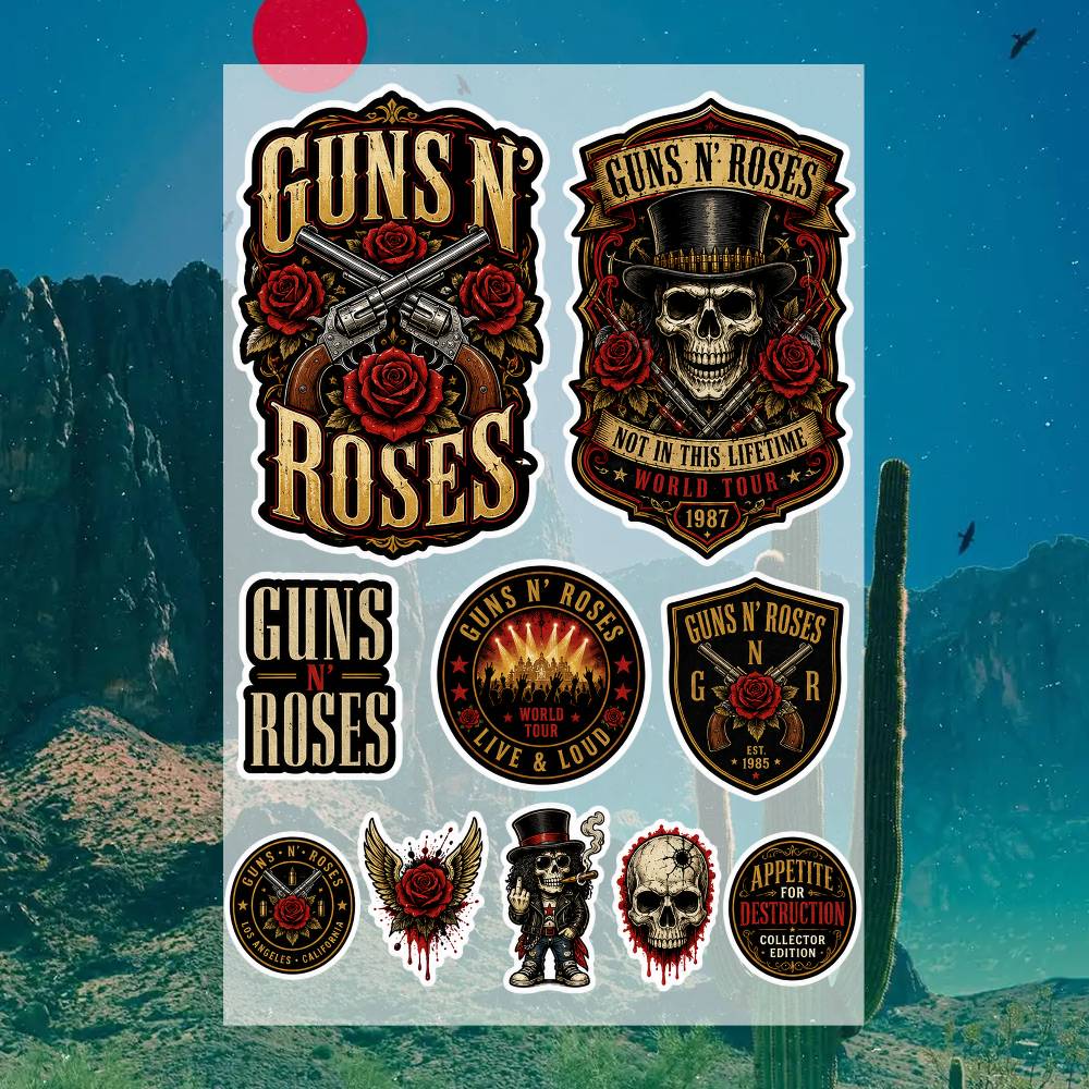 G-uns N R-oses Çıkartmalar Mot - Laptop Accessories Wallpaper incelemesi ve fiyatı