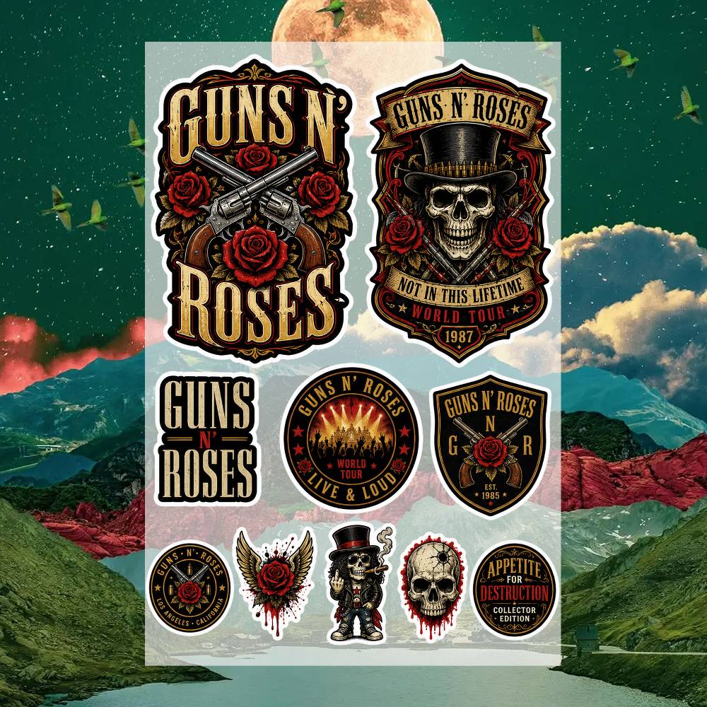 G-uns N R-oses Çıkartmalar Mot - Laptop Accessories Wallpaper incelemesi ve fiyatı