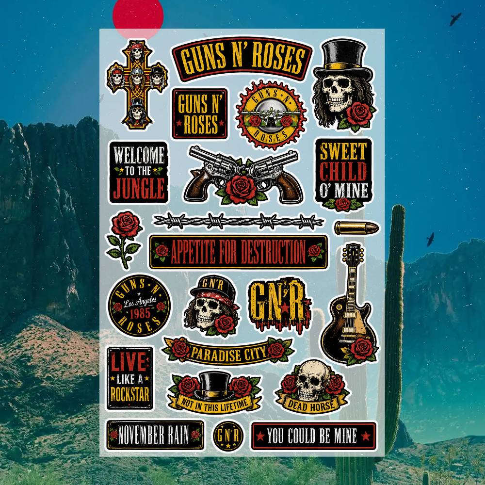 G-uns N R-oses Çıkartmalar Mot - Laptop Accessories Wallpaper incelemesi ve fiyatı