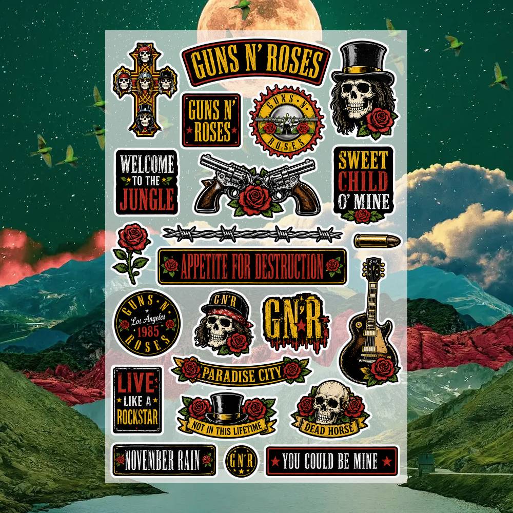 G-uns N R-oses Çıkartmalar Mot - Laptop Accessories Wallpaper incelemesi ve fiyatı