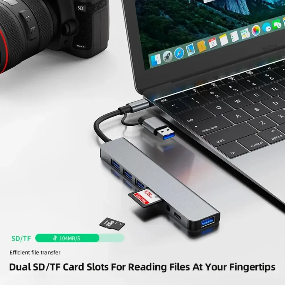8'i 2 USB-C Hub 3.0 SD/TF Kart - Laptop Accessories Hub incelemesi ve fiyatı