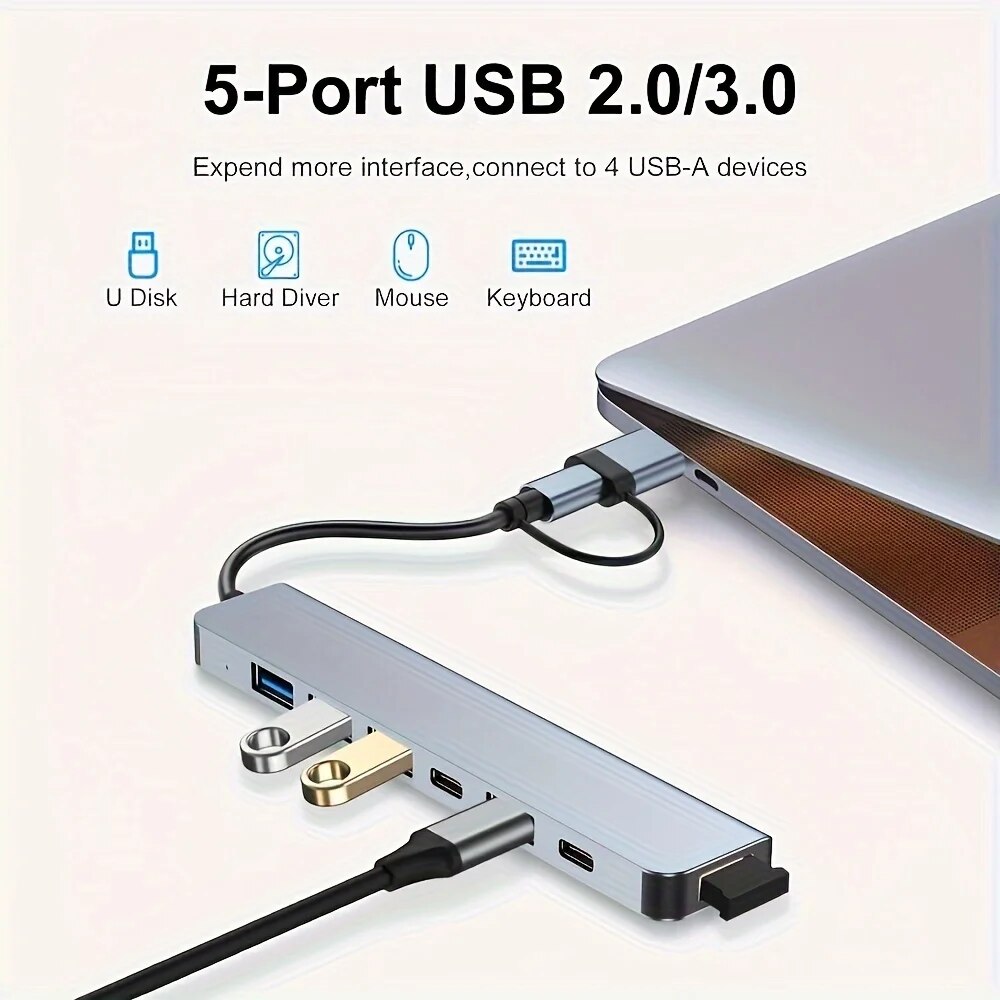 2'si 1 Arada USB3.0 Hub 7 Port - Laptop Accessories Hub incelemesi ve fiyatı