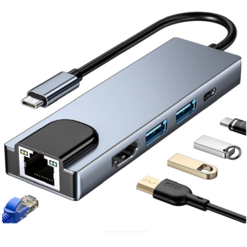Tip-C 5'i 1 Arada Çok Fonksiyo - Laptop Accessories Hub incelemesi ve fiyatı